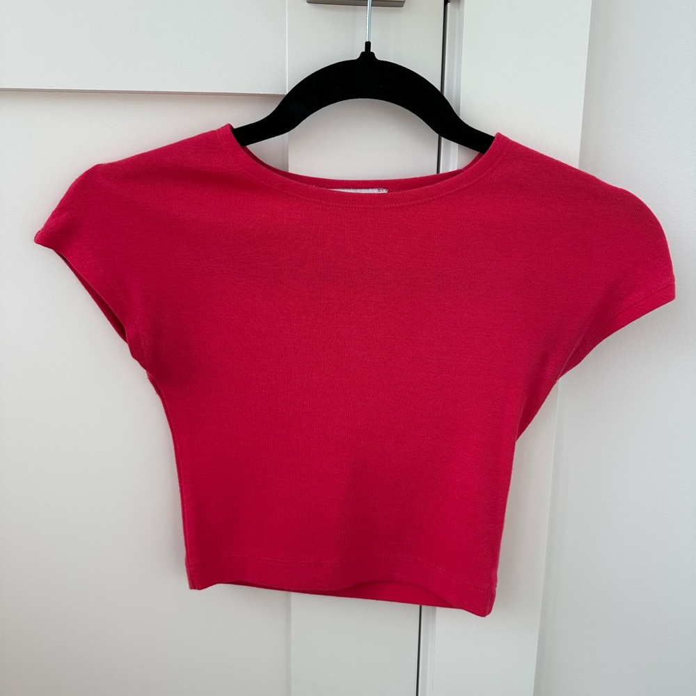 Zara Hot Pink Crop Top